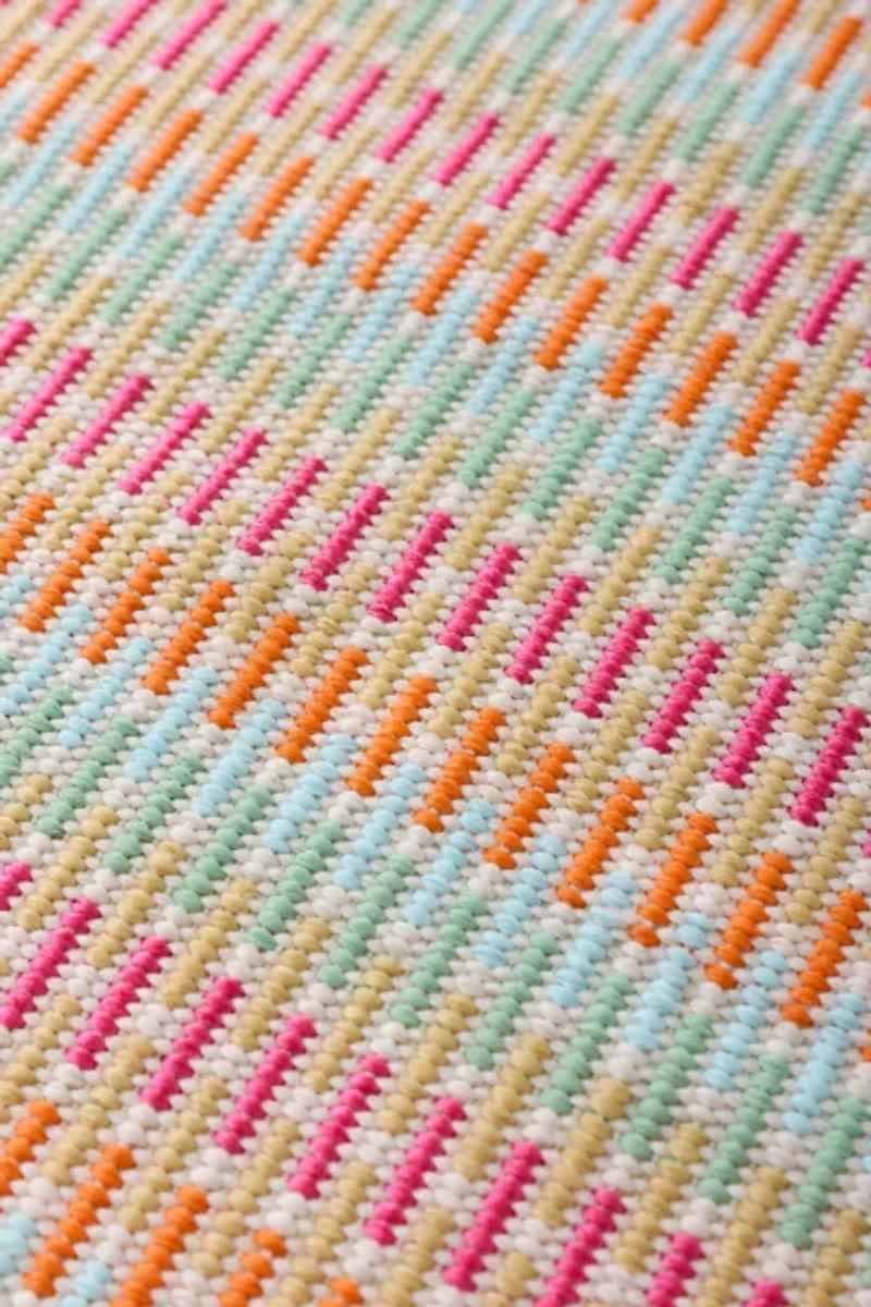 Candy Striped Woven Indoor/Outdoor Rug