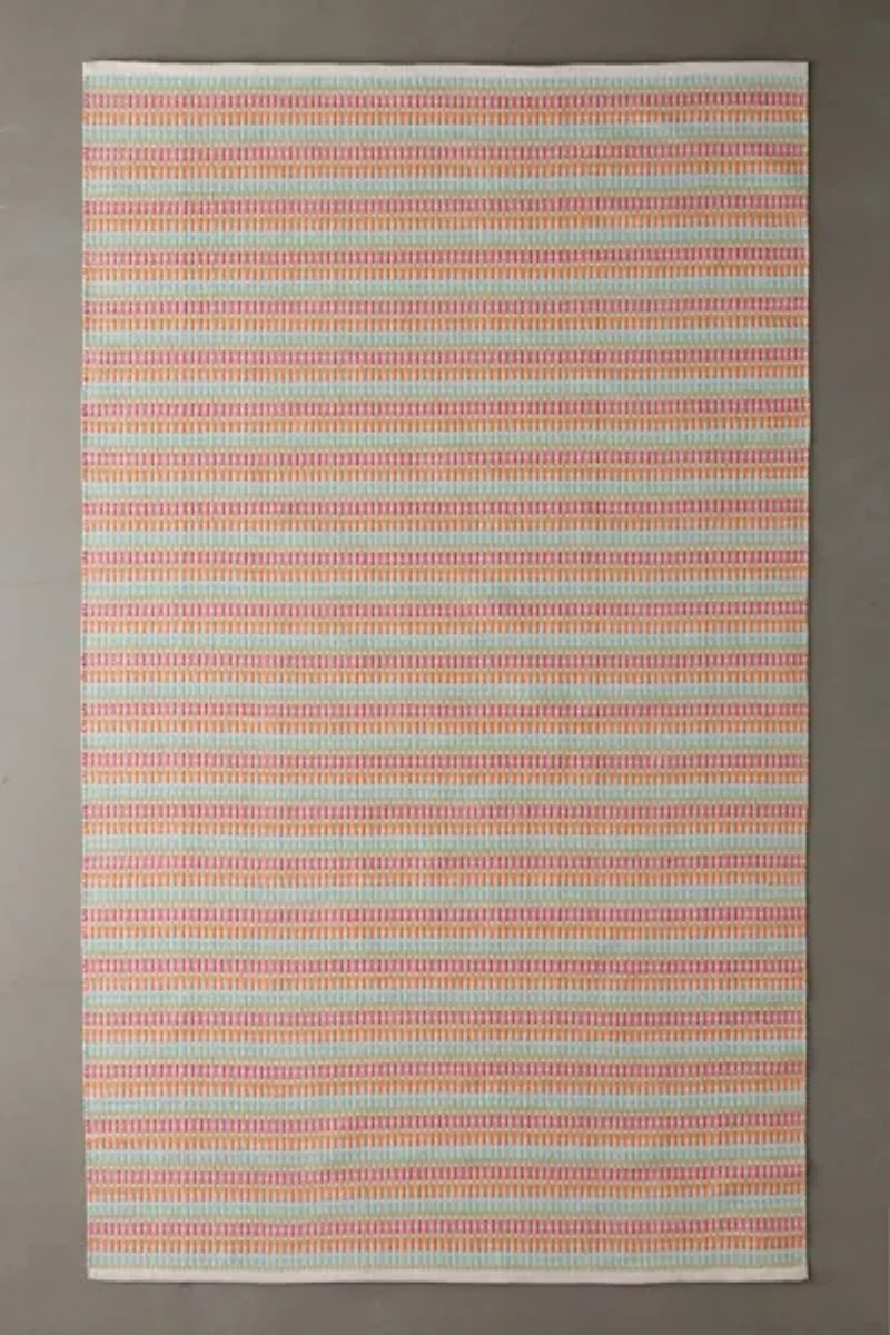 Candy Striped Woven Indoor/Outdoor Rug