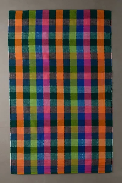 Happy Plaid Woven Indoor/Outdoor Rug