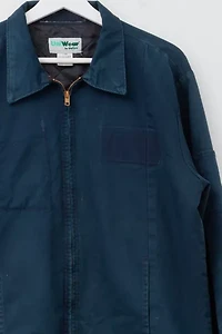Vintage Y2K Distressed Navy Blue Work Jacket