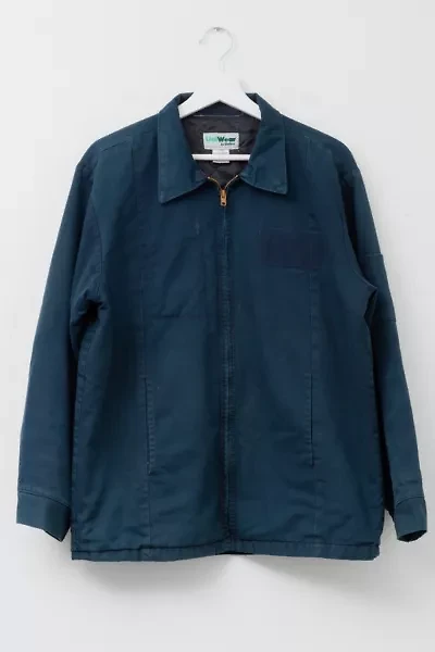 Vintage Y2K Distressed Navy Blue Work Jacket