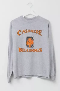 Vintage 1990s Distressed Long Sleeve Bulldogs Graphic T-Shirt