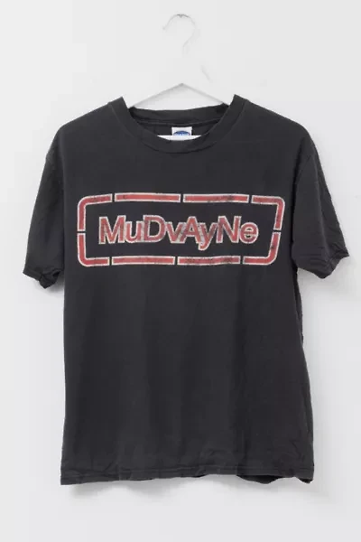 Vintage 1990s Mudvayne Distressed Black Graphic Band T-Shirt