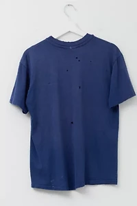 Vintage 1990s Distressed Superior Graphic Navy Blue T-Shirt