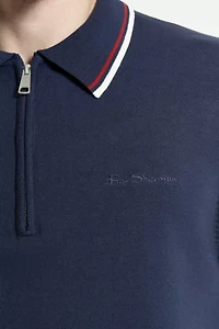 Ben Sherman Signature Quarter Zip Polo Shirt