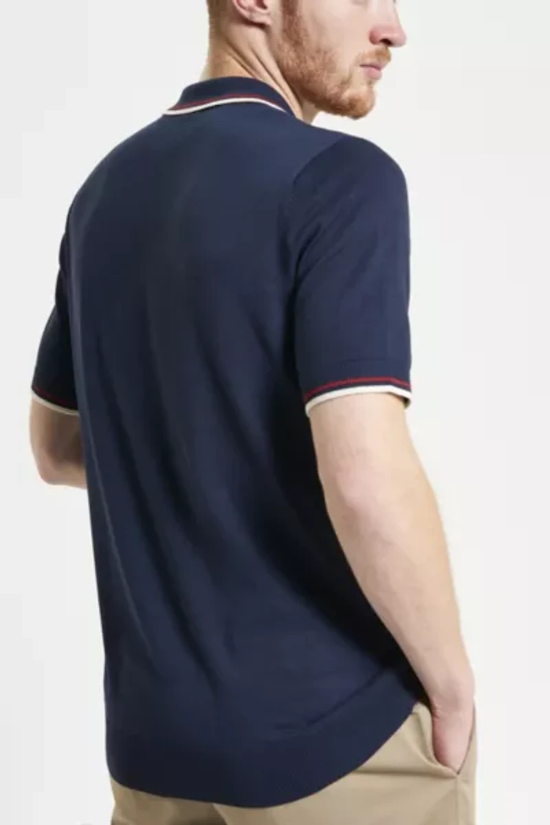 Ben Sherman Signature Quarter Zip Polo Shirt
