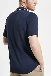 Ben Sherman Signature Quarter Zip Polo Shirt