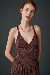 AFRM Bogart Chocolate Paisley Balloon Leg Jumpsuit