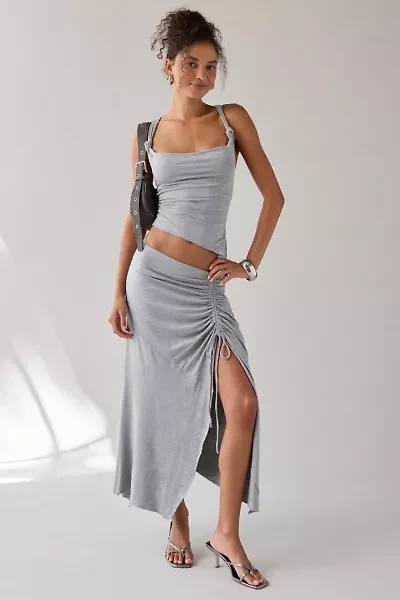 UO Avalon Asymmetric Jersey Knit Skirt 2-Piece Set