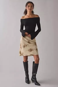 UO Kelly Boatneck Bell Sleeve Open Tie-Back Top