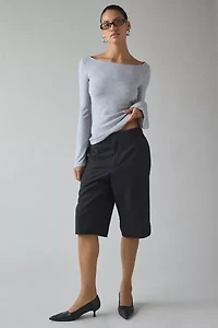 UO Kelly Boatneck Bell Sleeve Open Tie-Back Top