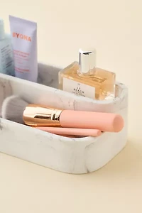 Kathryn 2-Tier Resin Marble Makeup Organizer