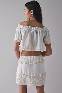 UO Wild Meadow Ruffle Crop Top + Mini Skirt Set