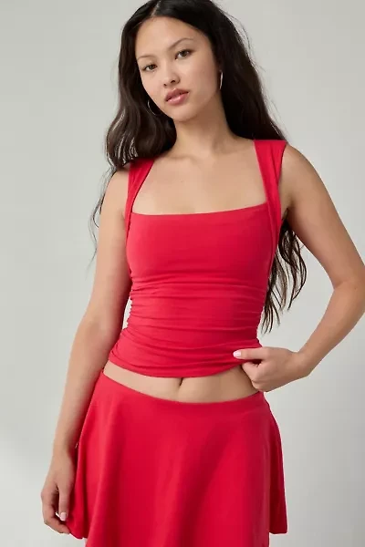 Out From Under Bec Square Neck Ruched Tank Top