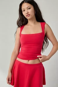 Out From Under Bec Square Neck Ruched Tank Top