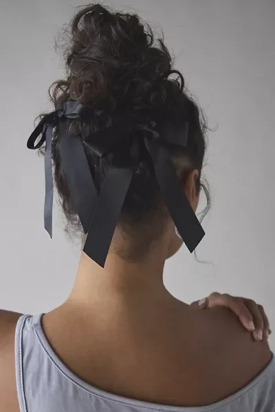 Drapey Satin Bow Hair Clip Set