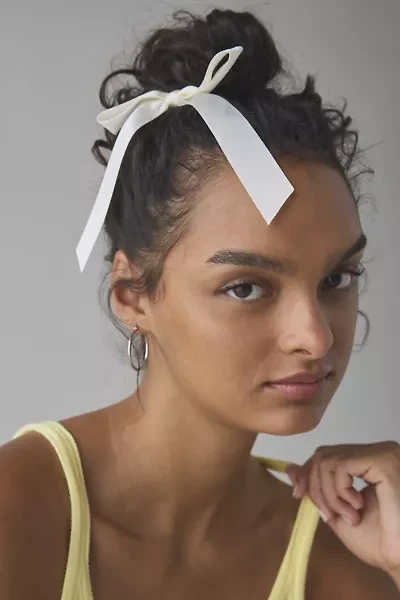 Drapey Satin Bow Hair Clip Set