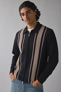 Wax London Lennox Milano Stripe Knitted Polo Sweater