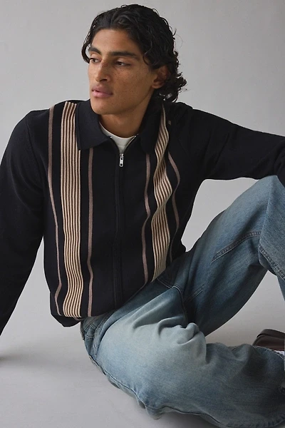 Wax London Lennox Milano Stripe Knitted Polo Sweater