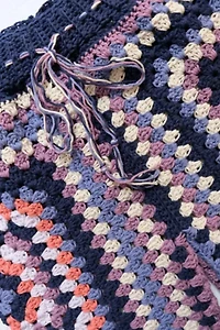 MARVES new york Granny Square Patchwork Plum Bermuda Shorts