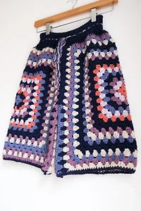 MARVES new york Granny Square Patchwork Plum Bermuda Shorts