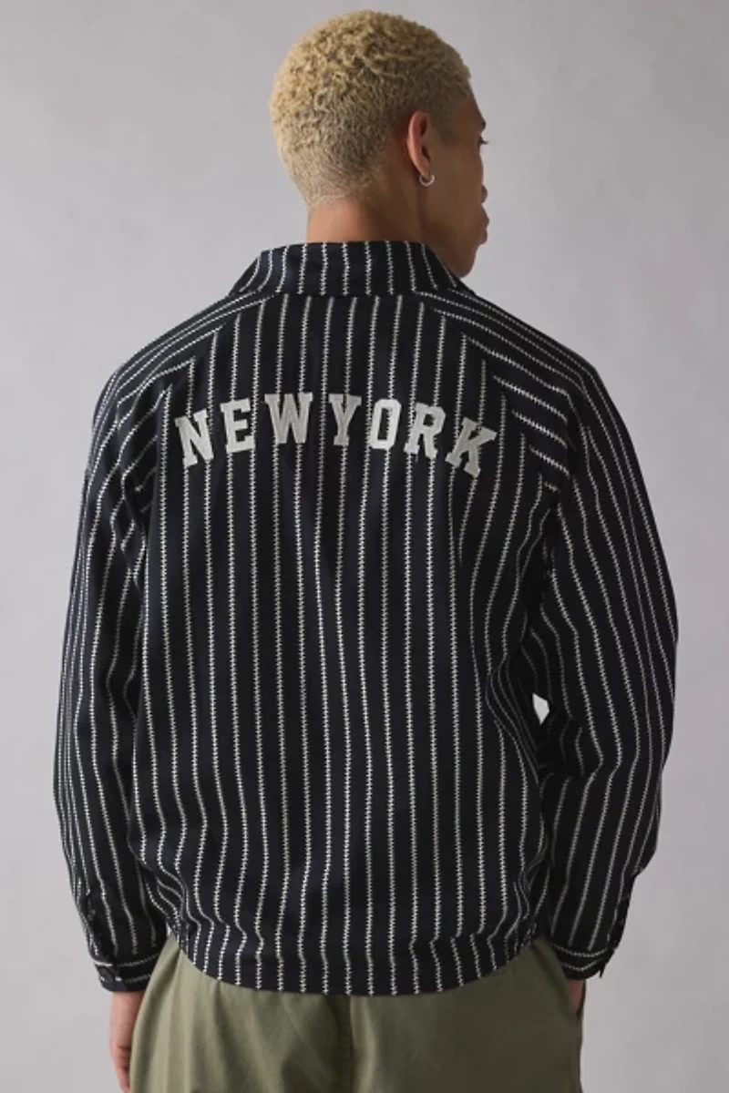 Cookman X New York Black Yankees Pinstripe Zip Jacket