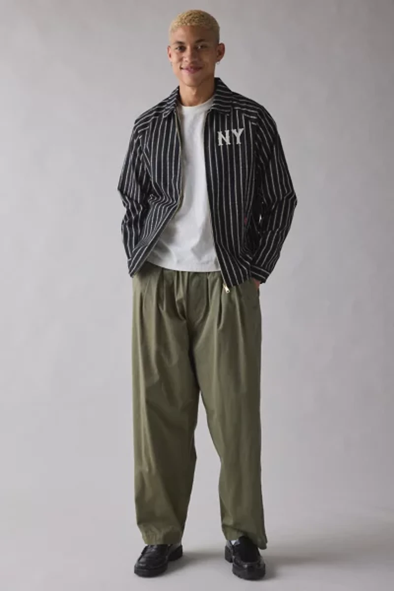 Cookman X New York Black Yankees Pinstripe Zip Jacket