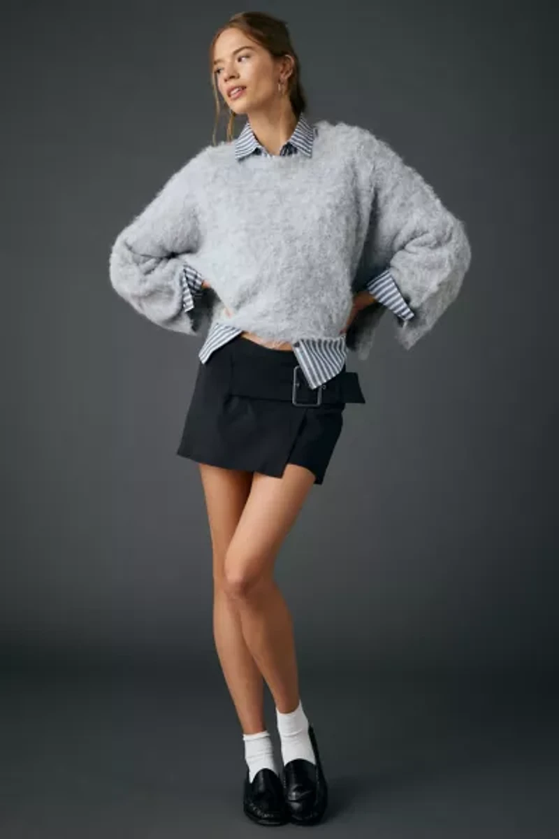 BDG Bailey Brushed Knit Oversized Pullover Sweater