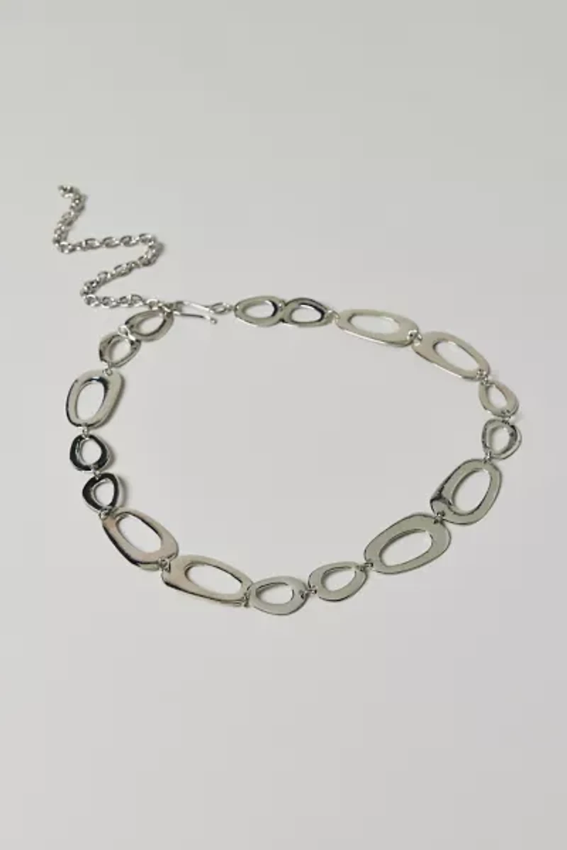 Geo Oval Metal Chain Belt