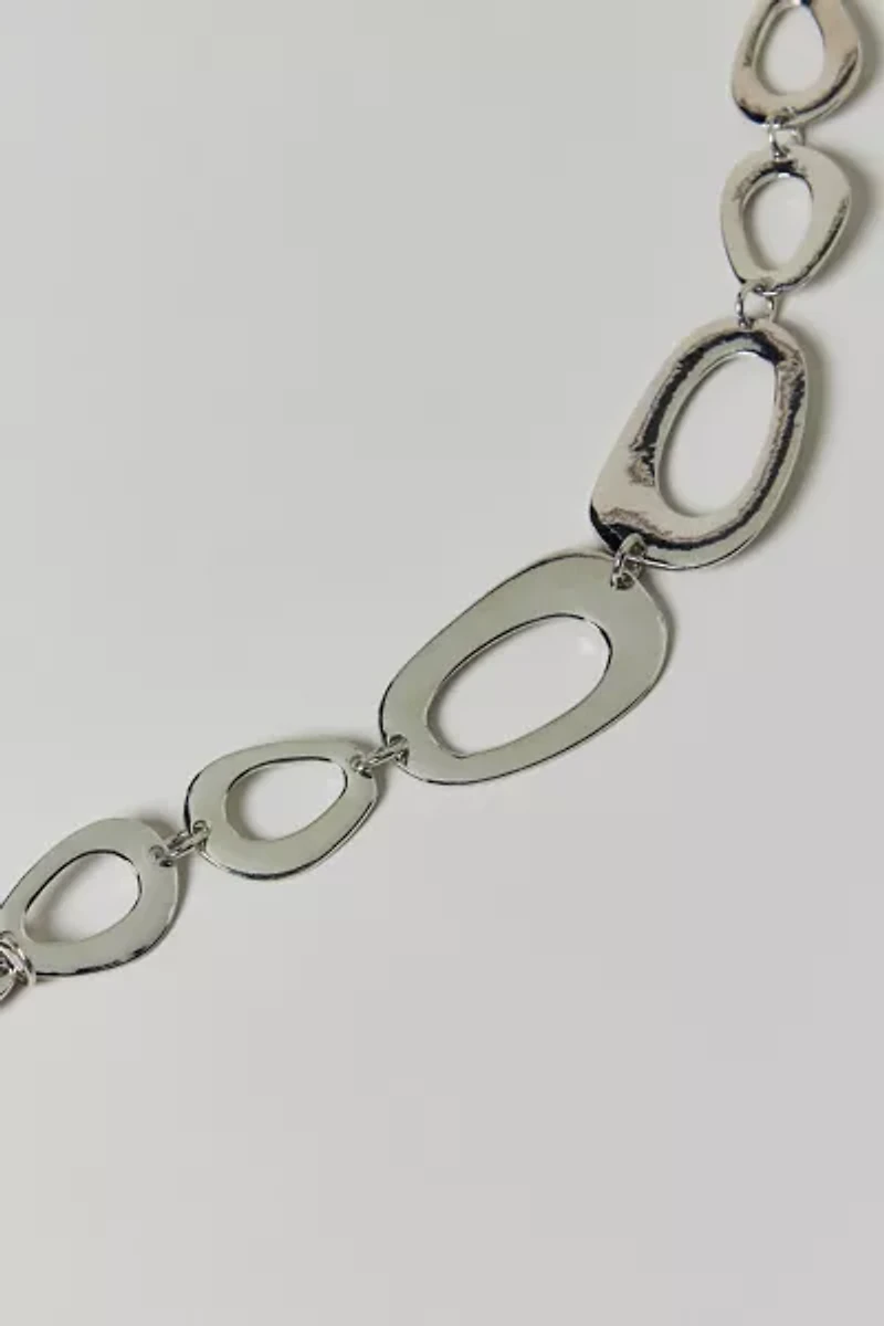 Geo Oval Metal Chain Belt