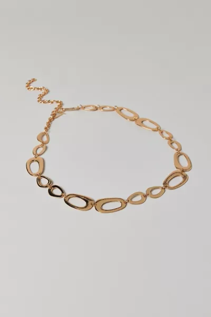 Geo Oval Metal Chain Belt