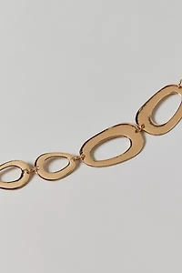 Geo Oval Metal Chain Belt