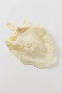 Sheer Floral Lace Headscarf