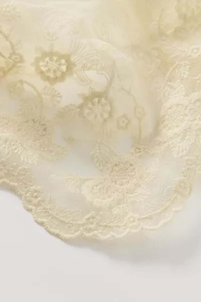 Sheer Floral Lace Headscarf