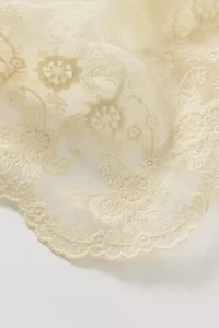 Sheer Floral Lace Headscarf
