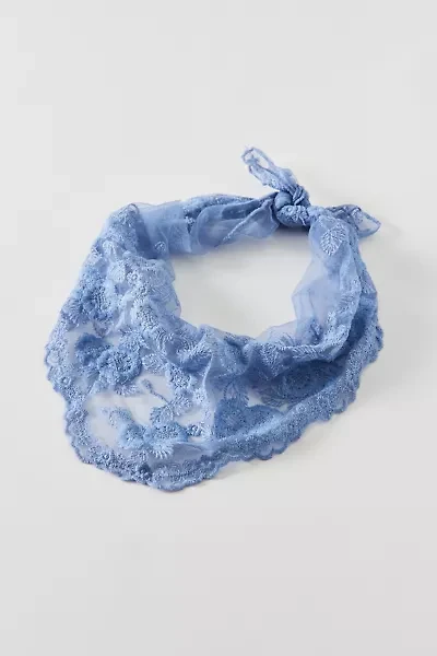 Sheer Floral Lace Headscarf