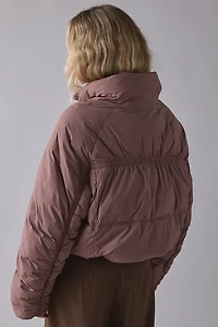 BDG Piper Ruched Cropped Puffer Jacket