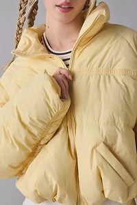 BDG Piper Ruched Oversized Crop Puffer Jacket