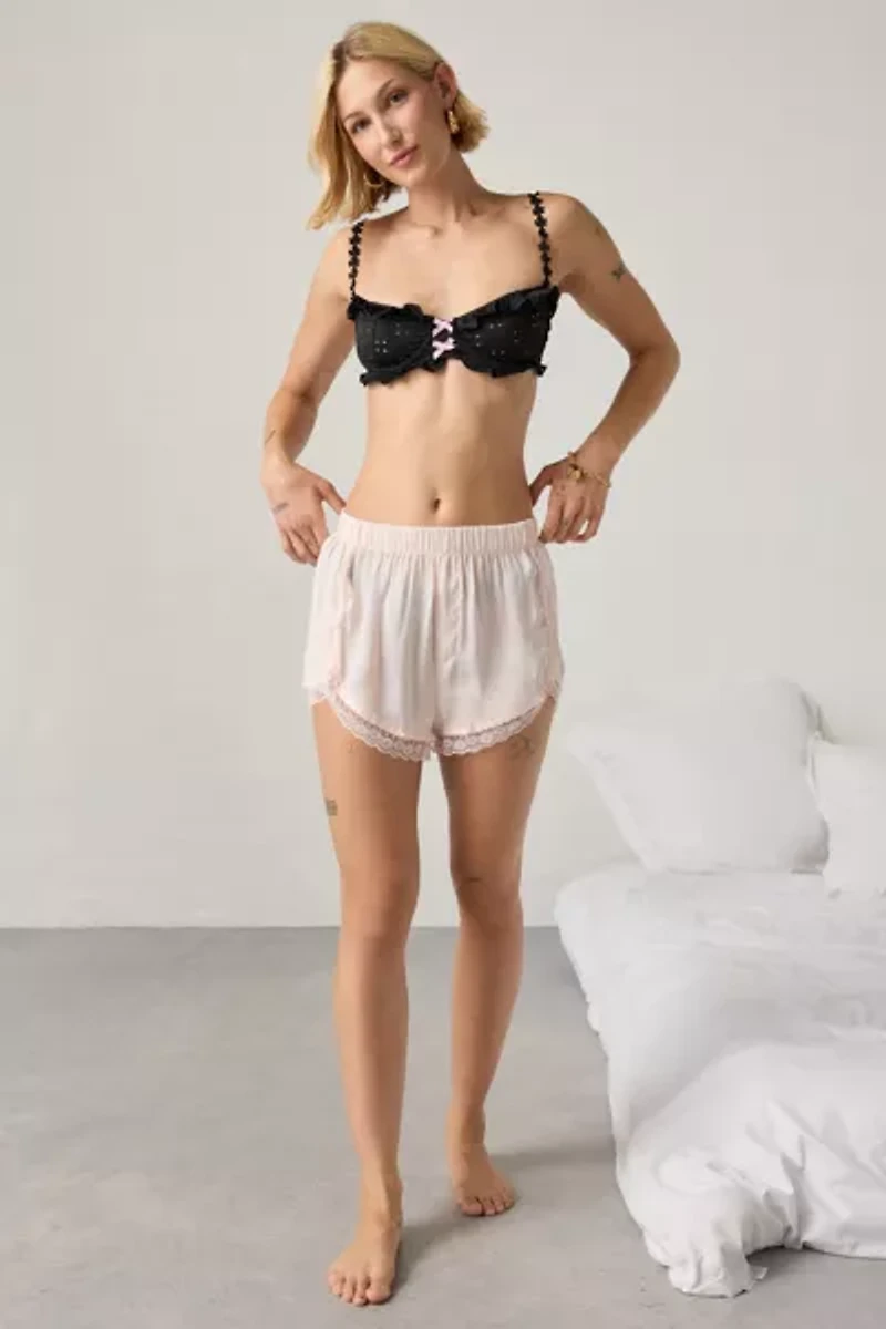 Wild Lovers Aria Eyelet Lace Bow Detail Demi Underwire Bra