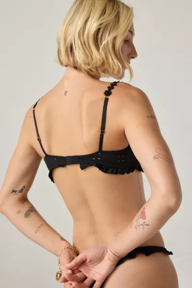 Wild Lovers Aria Eyelet Lace Bow Detail Demi Underwire Bra