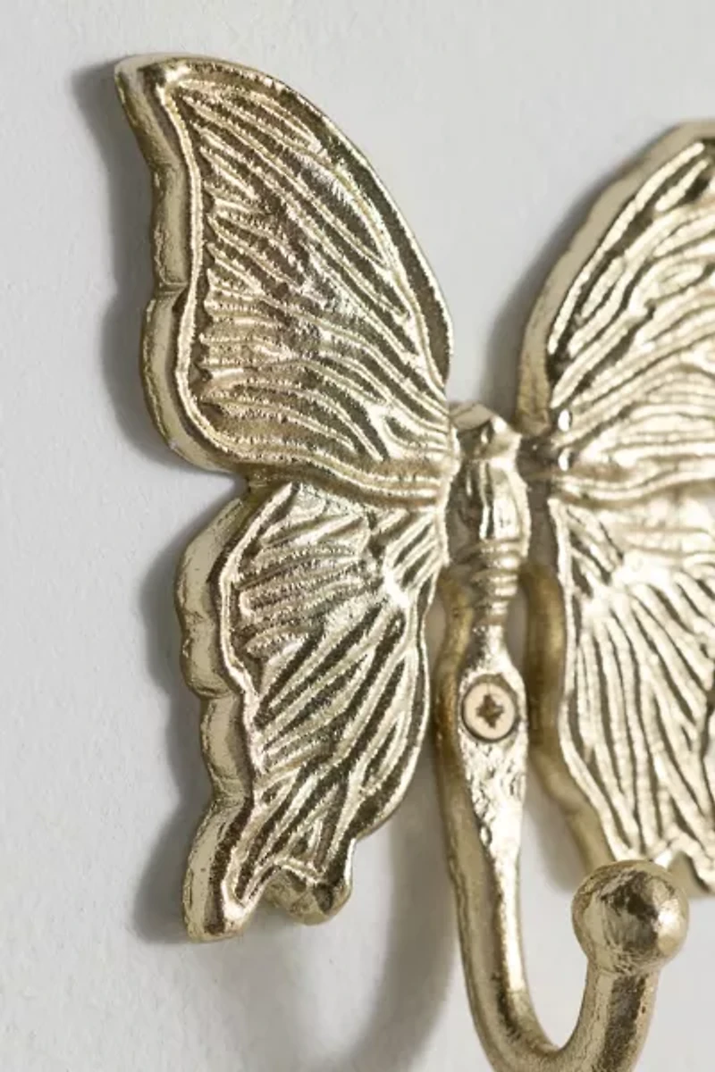 Monarch Butterfly Metal Wall Hook
