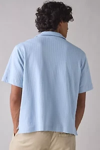 UO Ribbed Knit Boxy Short Sleeve Shirt