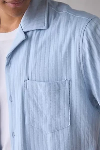 UO Ribbed Knit Boxy Short Sleeve Shirt