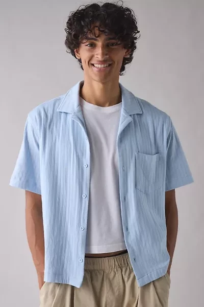 UO Ribbed Knit Boxy Short Sleeve Shirt