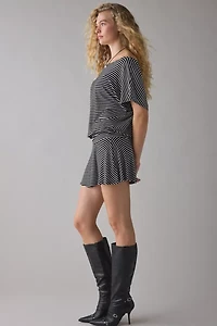 UO Total Eclipse Draped Jersey Knit Off-The-Shoulder Mini Dress