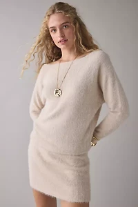 UO Swit-er Knit Off-The-Shoulder Mini Dress