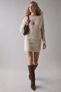 UO Swit-er Knit Off-The-Shoulder Mini Dress