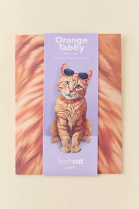 FreshCut Paper Orange Tabby Cat Pop-Up Greeting Card
