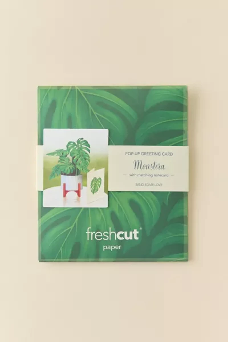 FreshCut Paper Mini Monstera Pop-Up Greeting Card