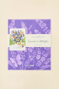 FreshCut Paper Lavender & Butterflies Pop-Up Greeting Card